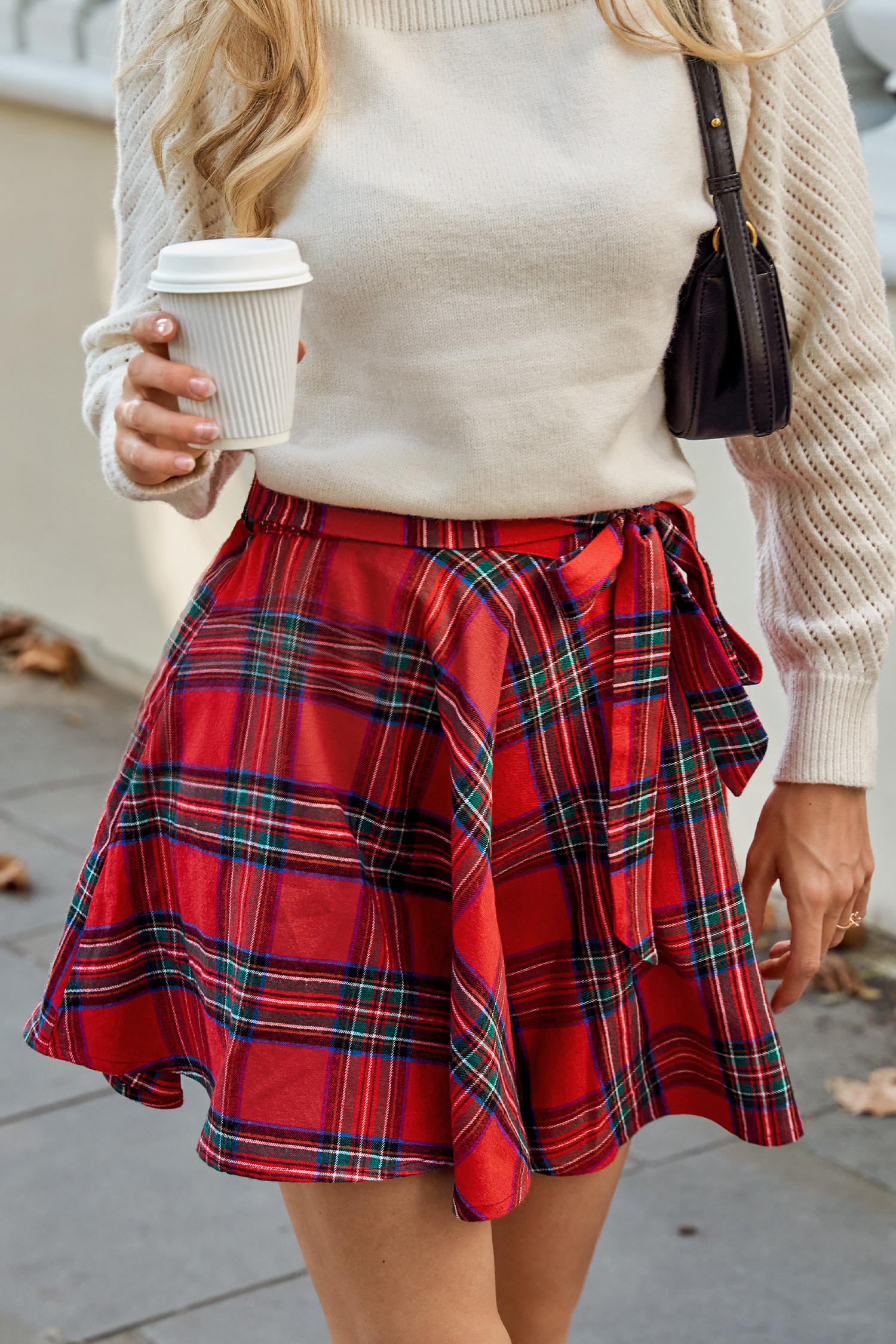 Plaid A-Line Mini Skirt